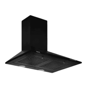 hindware Myra 60cm | 1000m3 hr | Ducted Auto Clean Wall Mounted Chimney with Push Button Control | Black