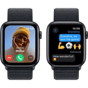 Apple Watch SE | GPS + Cellular 44mm Midnight Aluminium Case with Midnight Sport Loop  | Midnight Strap