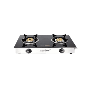 Greenchef NAMO Series Glass Manual Gas Stove | 2 Burners