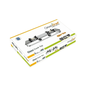 Greenchef NAMO Series Glass Manual Gas Stove | 2 Burners