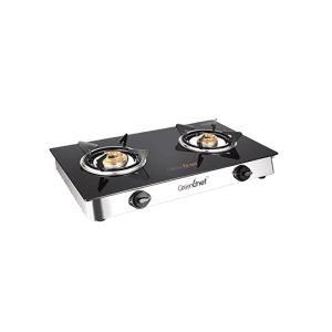 Greenchef NAMO Series Glass Manual Gas Stove | 2 Burners