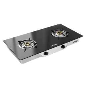 Nolta Flare 2B Plain Black Gas Stove | 2 Burners