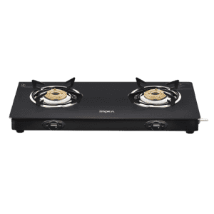 Impex Specta 2B Neo Glass Top | 2 Burner | Black Premium Finish Gas Stove