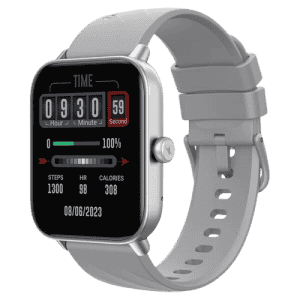Fastrack Rider Unisex Smart Watch | 4.64 cm | TFT LCD Display | BT Calling | Silver Grey
