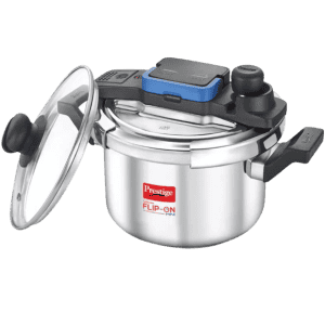Prestige Svachh FLIP-ON Mini Induction Bottom Pressure Cooker  | 3 L | Stainless Steel