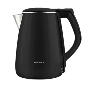 HAVELLS Aqua Plus | 1250 Watt | 1.2 Litre | Electric Kettle Cool Touch Outer Body | Black