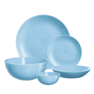 TEMP DIWALI DIN SET | BLUE LUMINARC CROCKERY | 25PC