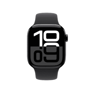 Apple Watch Series 10 | GPS | 42mm | M/L | Jet Black Aluminium with Sport Band | Black Strap | MWWF3HN/A