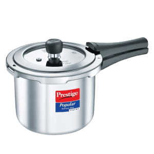 Prestige Popular Svachh Pressure Cooker | 3 L | Outer Lid | Spillage Control Stainless Steel | Silver | 20172