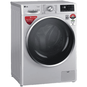 LG 8 kg 5 Star Fully Automatic Front Load with In-built Heater-FHT1408ZWL | Silver