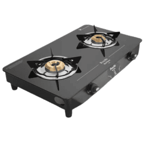 Preethi Zeal Glass Manual Gas Stove | 2 Burners