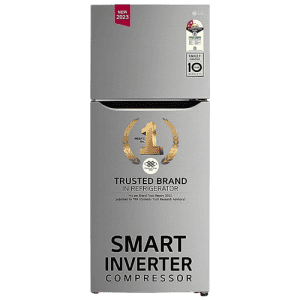 LG  Frost-Free Smart Inverter Double Door Refrigerator | 242 L | 2 Star | Shiny Steel | GL-N292DPZY