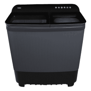 Haier Semi-Automatic Washing Machine | 8.5 Kg | Toughened Glass | Black | HTW85-178BBK