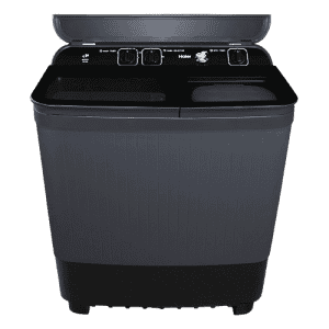 Haier Semi-Automatic Washing Machine | 8.5 Kg | Toughened Glass | Black | HTW85-178BBK