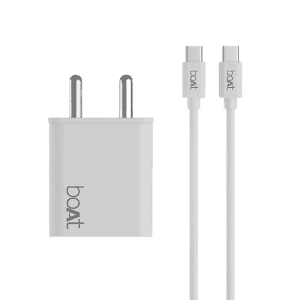 boAt Wall charger | 22.5W | QCPD with C to C Cable | White