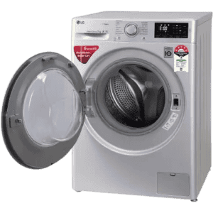 LG 7 kg With Steam Fully Automatic Front Load with In-built Heater | FHT1207ZNL | Silver