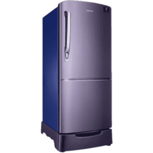 SAMSUNG 192 L Direct Cool Single Door 3 Star Refrigerator with Base Drawer | RR20T182YUT/HL | Pebble Blue