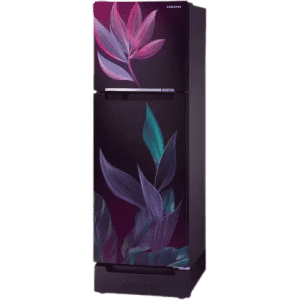SAMSUNG Frost Free Double Door Refrigerator with Base Drawer | 2 Star | 236 L | Paradise Bloom Purple | RT28C31429R/HL