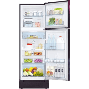 SAMSUNG Frost Free Double Door Refrigerator with Base Drawer | 2 Star | 236 L | Paradise Bloom Purple | RT28C31429R/HL