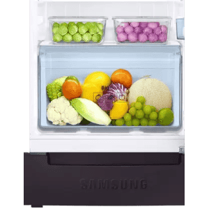 SAMSUNG Frost Free Double Door Refrigerator with Base Drawer | 2 Star | 236 L | Paradise Bloom Purple | RT28C31429R/HL