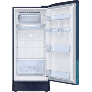 SAMSUNG 198 L Direct Cool Single Door 5 Star Refrigerator with Base Drawer | RR21T2H2W9U/HL | Paradise Blue