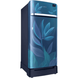 SAMSUNG 198 L Direct Cool Single Door 5 Star Refrigerator with Base Drawer | RR21T2H2W9U/HL | Paradise Blue