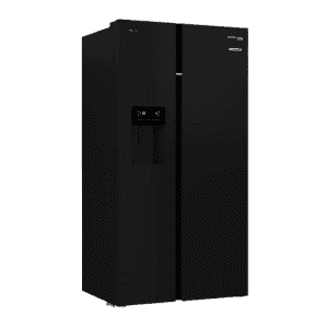 Voltas Beko 634 L Side by Side Refrigerator  | RSB655GBRF | Glass Black