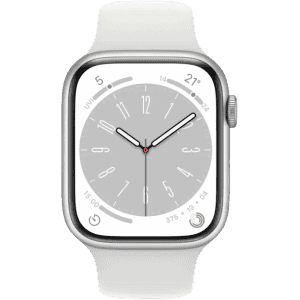 Apple Watch | MP6N3HN/A |Series 8 |  45 mm | Silver Aluminum Case with White Sport Band | GPS