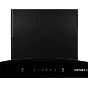 Faber HOOD CREST PLUS HC SC BK 90 Auto Clean Wall Mounted Chimney 1200 CMH | BK GLASS