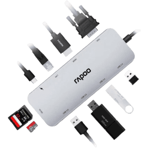 RAPOO TYPE C MULTI FUNCTION ADAPTER | XD200C | Grey
