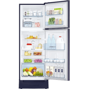 SAMSUNG Refrigerator | RT28T3122UT/HL | 253 L | Frost Free Double Door 2 Star Refrigerator with Base Drawer | Pebble Blue
