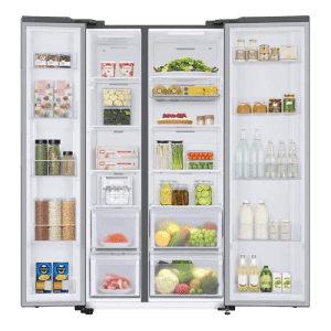 Samsung Side by Side Refrigerator | 653 L |  3 Star | Clean Steel | RS76CG8113SLHL