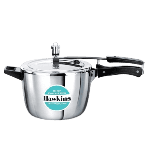 Hawkins Triply Stainless Steel  Pressure Cooker | 4.5 L |  Inner Lid Induction Bottom | HSST4