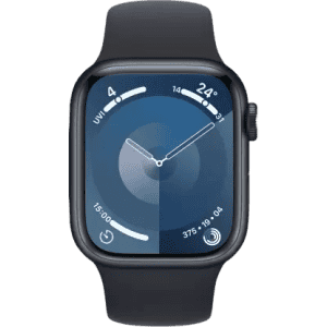 Apple Watch Series 9 | GPS 41mm Midnight Aluminium Case with Midnight Sport Band | Midnight Strap