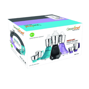 Greenchef SMART KITCHEN Mercury 750 W Mixer Grinder 3 Jars | Blue