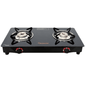 Butterfly Duo Glass Manual Gas Stove | 2 Burners