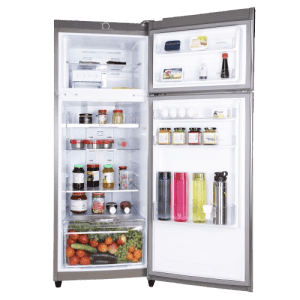 Godrej Edge 265 L 2 Star Inverter Frost Free Double Door Refrigerator | RT EONVALOR 280B 25 RCIM | Fossil Steel