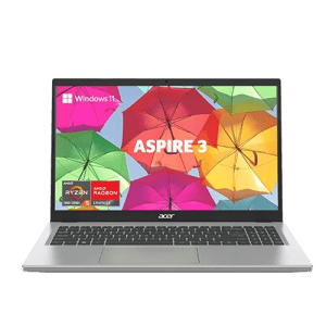 Acer Aspire 3 AMD Ryzen 5 7520U Quad-Core Processor | 15.6 inches | Thin and Light Laptop | A315-24 | 8 GB/ 512 GB SSD/ Windows 11 Home/ MS Office |  Pure Silver