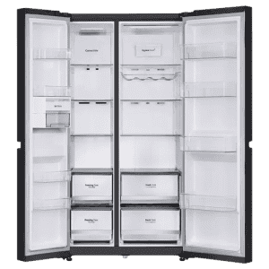 LG Side by Side Refrigerator | Frost Free with Smart Inverter Compressor | 650 Litres | 3 Star | Black Mirror | GLB257DBM3