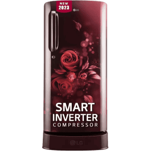 LG | GL-D201ASEU | 185 L | Direct Cool Single Door Refrigerator | Scarlet Euphoria