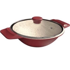 IMPEX RUBY 20 Diecast Nonstick Multipan with Lid | 2 L capacity | 20 cm diameter | Red