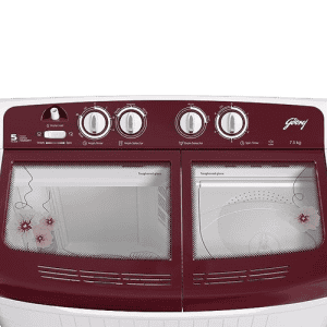 Godrej Edge Semi-Automatic Top Loading Washing Machine | 7.5 Kg | 5 star | Wine Red | WSEDGE 75 5.0 TB3 M WNRD