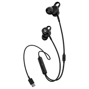 boAt Bassheads Wired Headset  | 122 ANC | Active Noise Cancellation | Type-c Interface | 13mm Drivers | Black