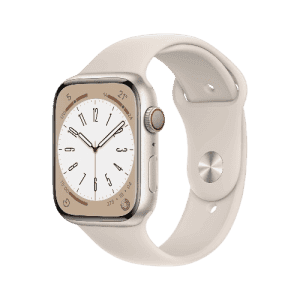 Apple Watch Series 8 Starlight Sport Band | 45 mm | GPS + Cellular | Starlight Aluminium Case