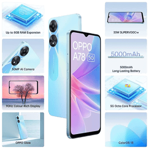 Oppo A78 5G | 8 GB | 128 GB | Glowing Blue