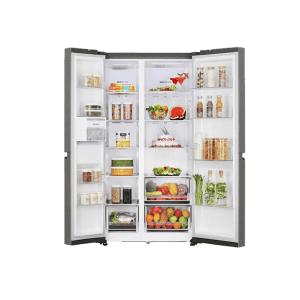 LG Convertible Side by Side Refrigerator |  650L | Smart Inverter Compressor | Dazzle Steel | GL-B257HDS3