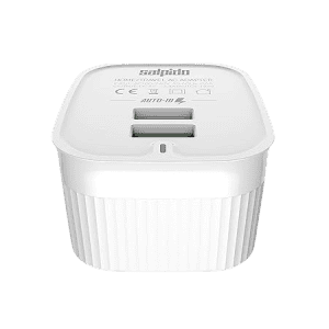 Salpido GD-WC02 12W Quick Charge Smart Chip Inside Dual USB Port Home | 5V/2.4A Wall Charger | White