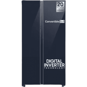 SAMSUNG 653 L | Direct Cool Side by Side 3 Star Refrigerator | RS76CB81A341HL | Glam Navy