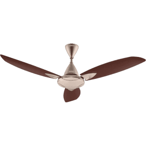 USHA Bloom Primrose Ceiling Fan | 3 Blade | Silent Operation  | 1250 mm | Sparkle Golden and Brown