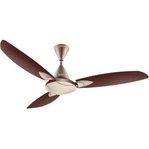 USHA Bloom Primrose Ceiling Fan | 3 Blade | Silent Operation  | 1250 mm | Sparkle Golden and Brown
